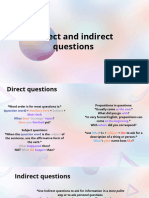 Direct and Indirect Questions Grammar
