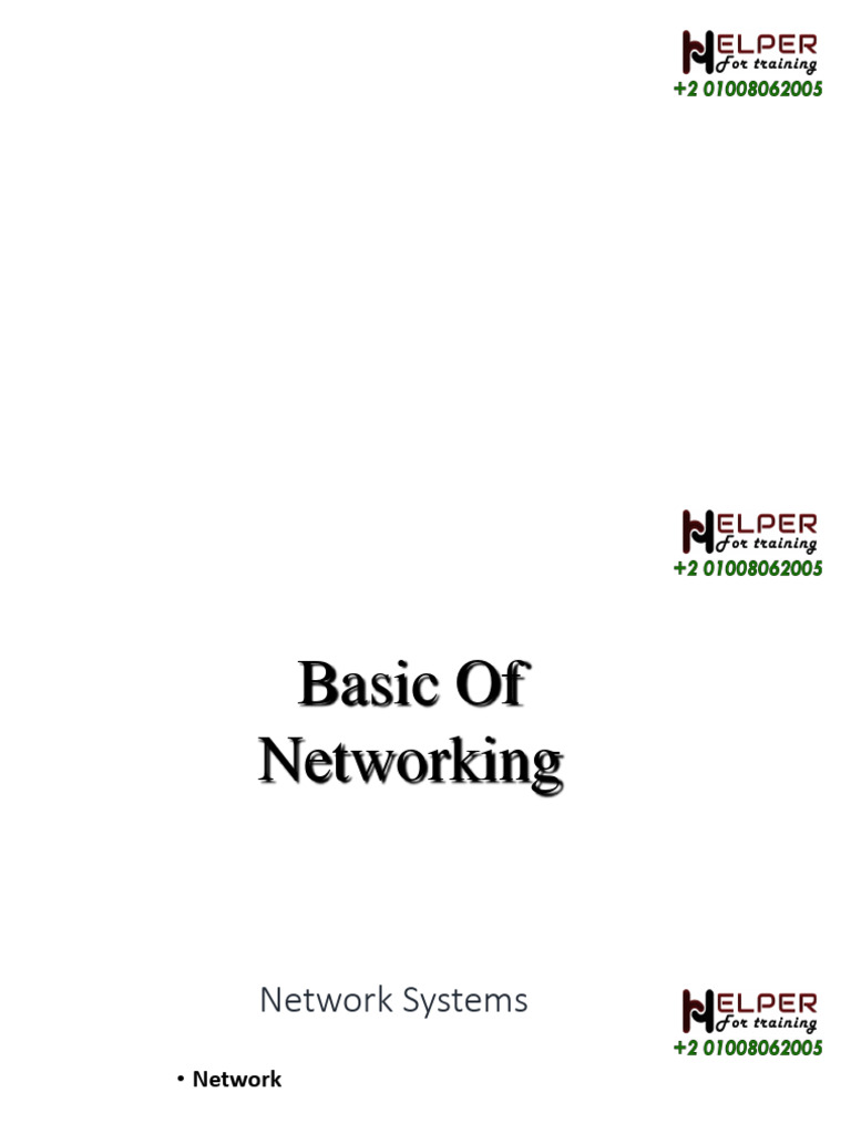 1 Network Fundamentals PDF Transmission Control Protocol