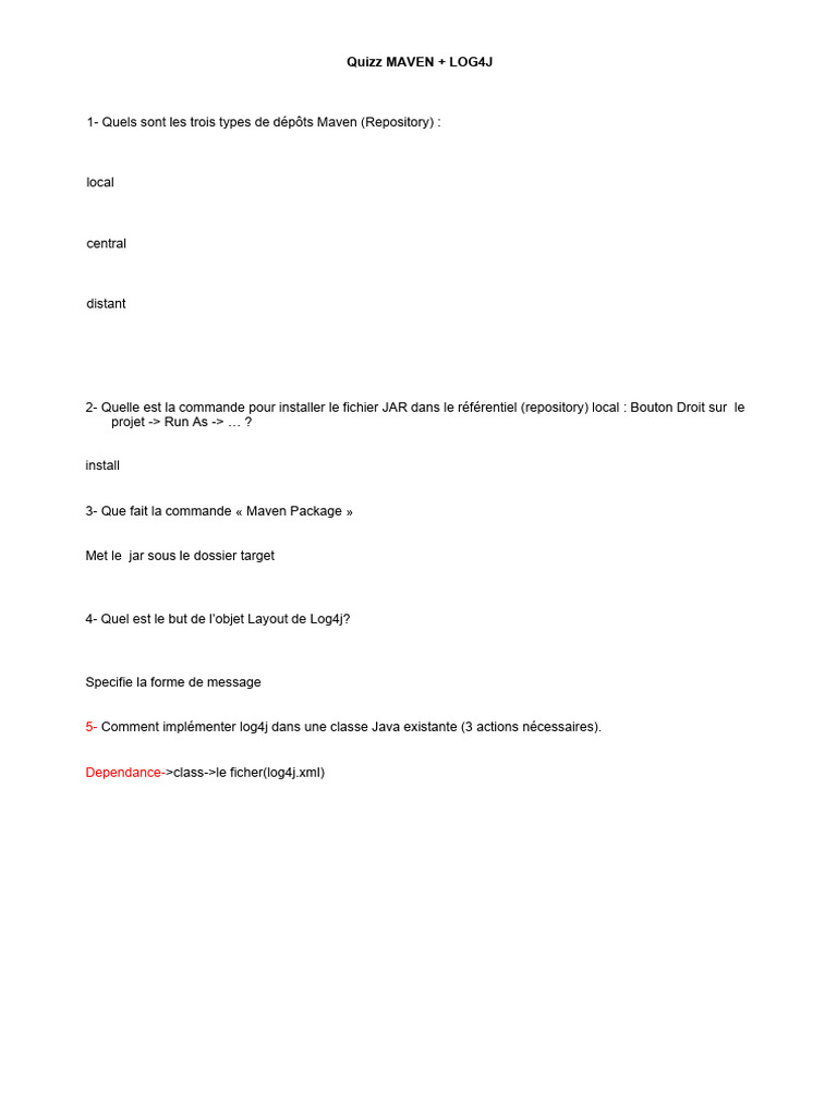 Guide sur Maven et Log4j | PDF | Test de logiciel | Ingénierie des systèmes