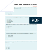 Business Management - Model Exit Exam