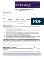 Amherst College Early Decision Form 2023