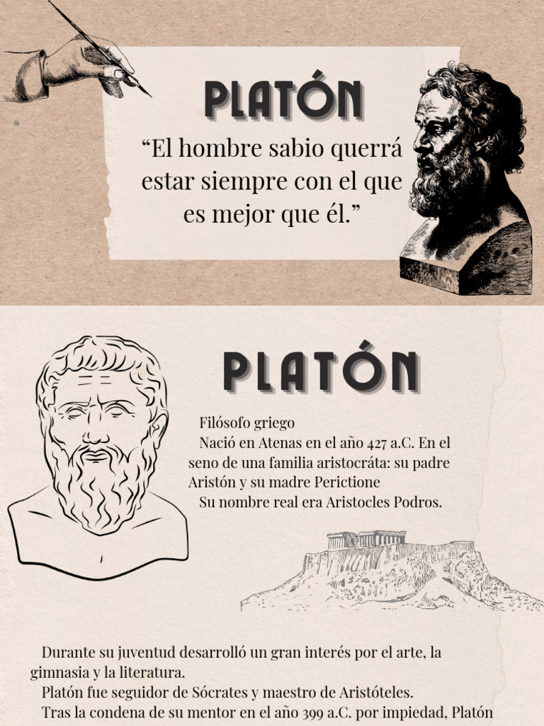 Platón: Vida y Aportes Filosóficos | PDF | Platón