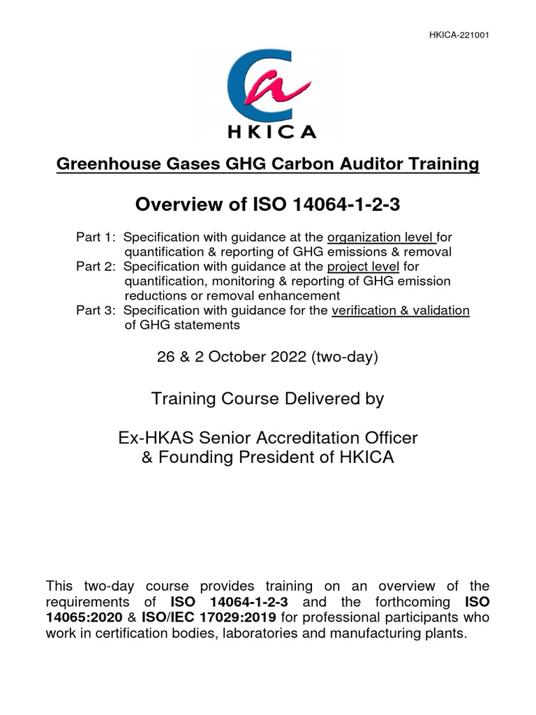 GHG Carbon Auditor Training Course | PDF | Greenhouse Gas ...