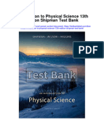 Introduction To Physical Science 13th Edition Shipman Test Bank