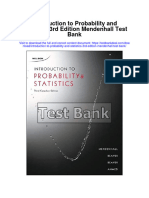 Introduction To Probability and Statistics 3rd Edition Mendenhall Test Bank