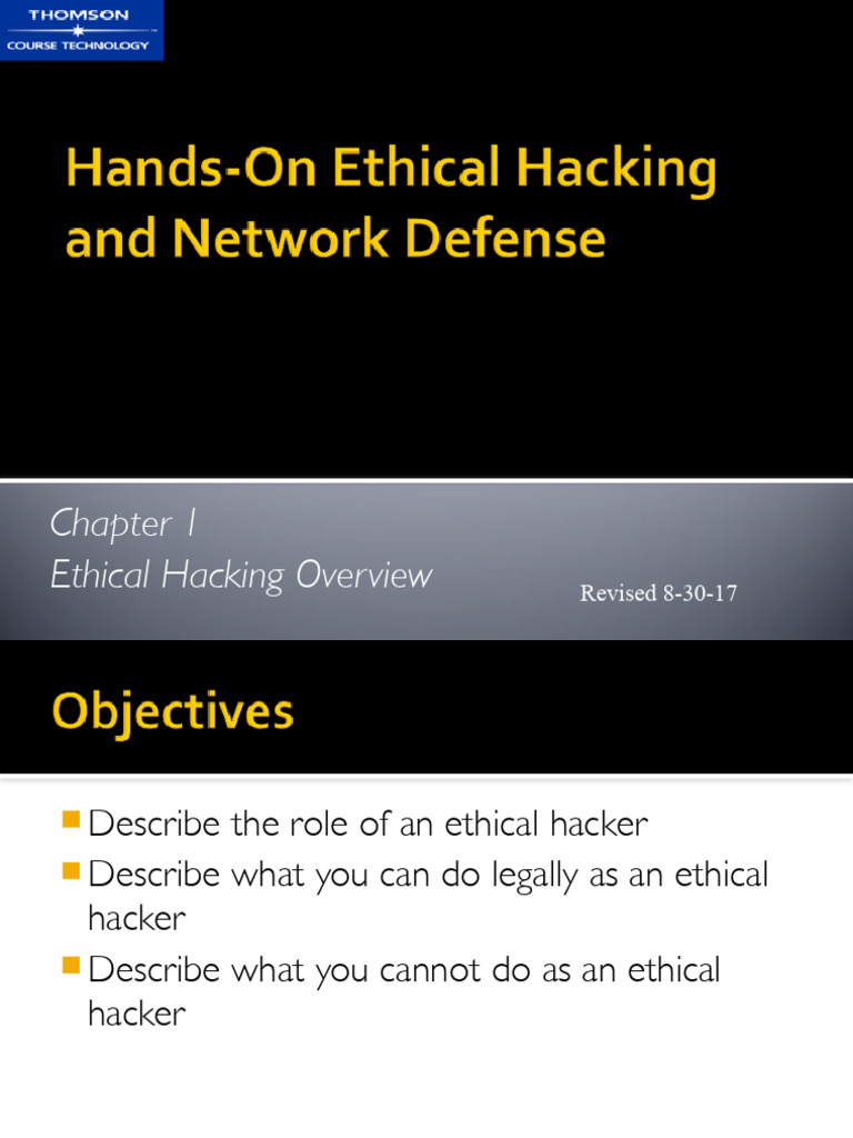 01 - Ethical Hacking Overview | PDF | Security Hacker | White Hat ...