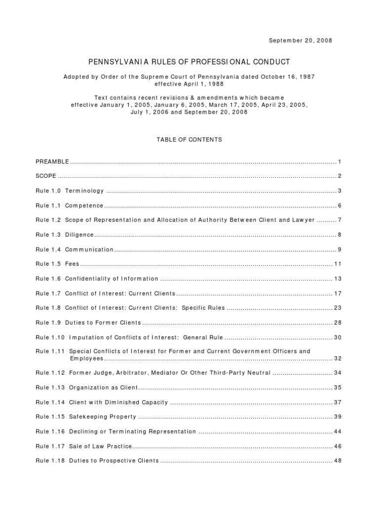 Rules of Professional Conduct PDF Informed Consent Lawyer