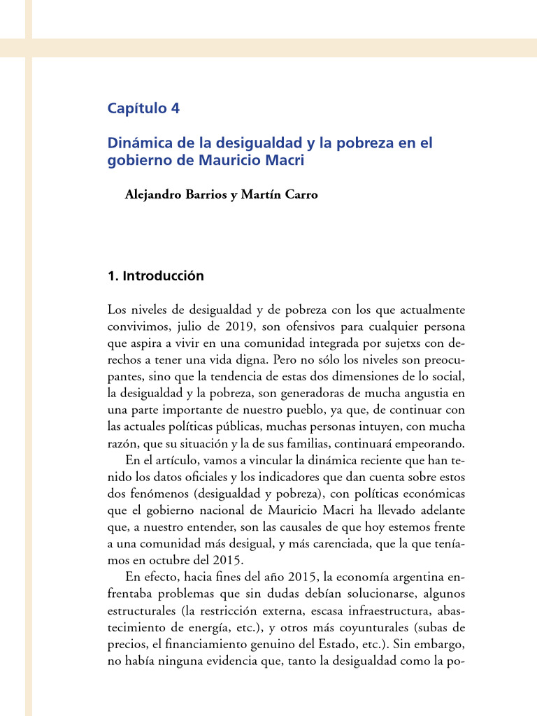 Desigualdad y pobreza en Argentina 2019 | PDF | Pobreza | Pobreza e ...