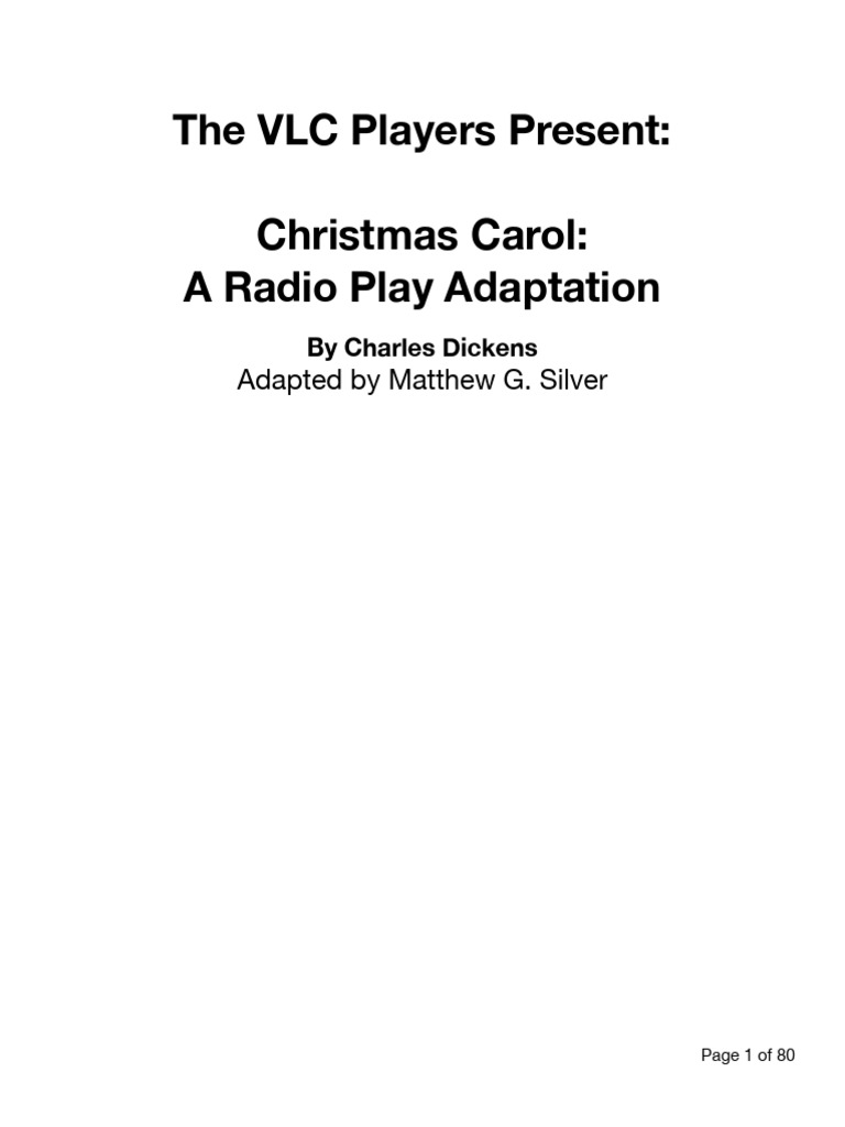 Christmas Carol Script PDF Jacob Marley Ebenezer Scrooge