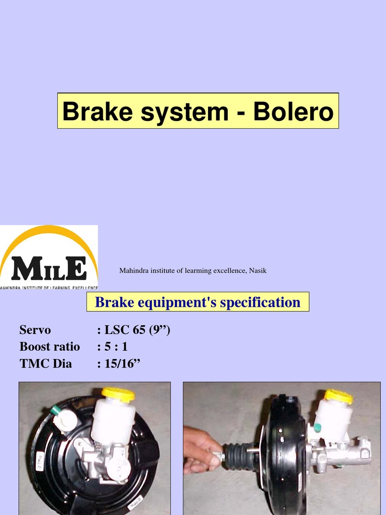 Bolero Brake System Brake Transportation Engineering