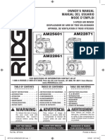 F40SP70190002 - Form SP7019-2 Owners Manual - AM25601 AM22871 AM22861 AM22881 ESF