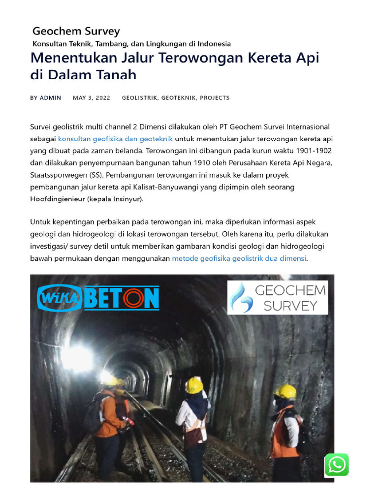 Survei Geolistrik untuk Geoteknik - Geochem Survey | PDF