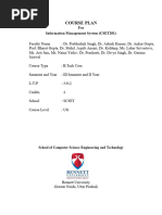 Course Plan - IMS