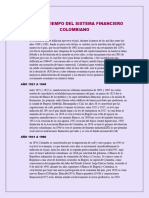 Linea de Tiempo Del Sistema Financiero Colombiano