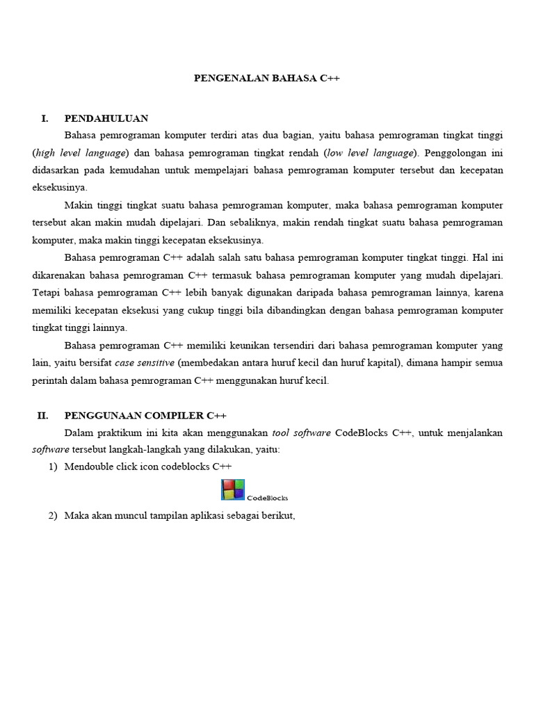 Pengenalan dan Struktur C++ untuk Pemula | PDF