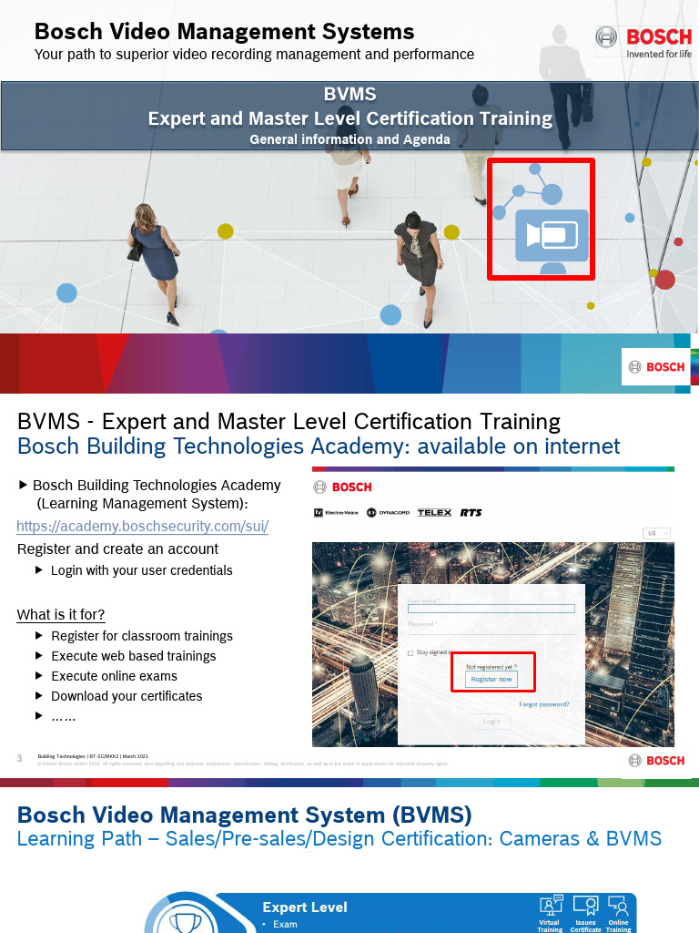 Bosch BVMS Certification Training Guide | PDF | Educational Technology ...