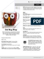 Owl Mug Wrap