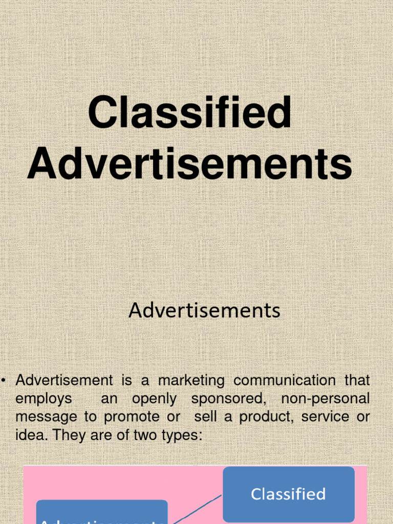 Classified Advertisements | PDF | Advertising | Business Process