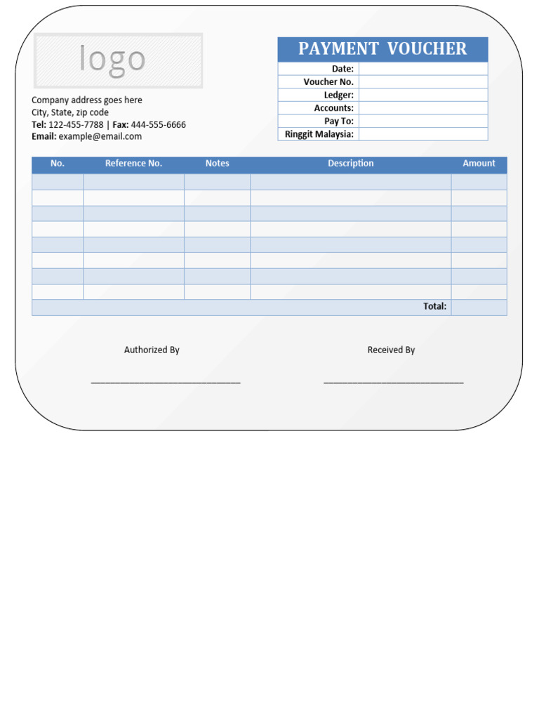 Payment Voucher Template Example | PDF