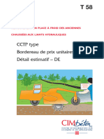 CCTP Type Bordereau de Prix Unitaires - BPU Détail Estimatif - DE