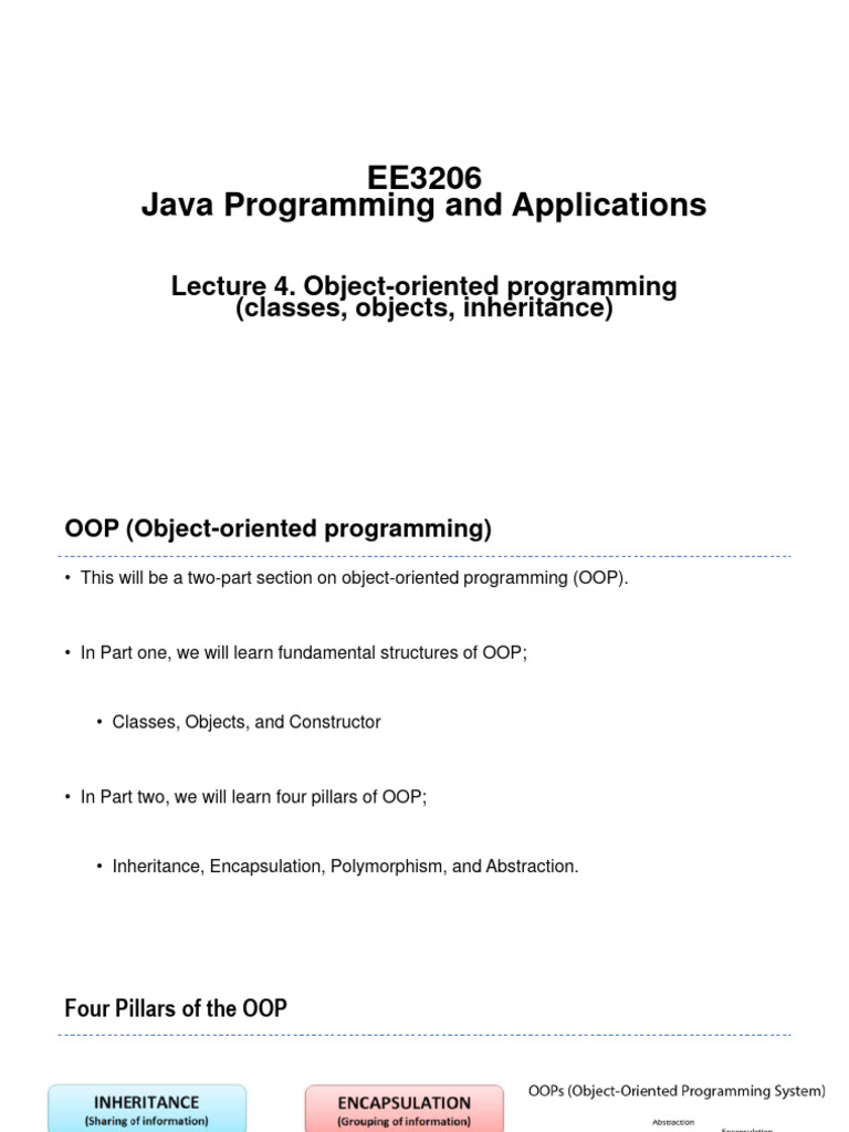 OOP Concepts in Java Programming | PDF | Programming | Constructor ...