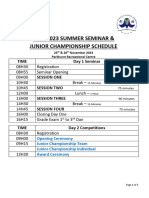 SAKF Summer Seminar and Junior Championships Schedule 2023-1