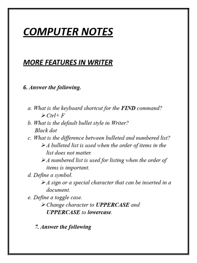 Computer Notes | PDF | Letter Case | Computing