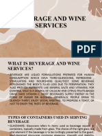 Beverage and Wine Services