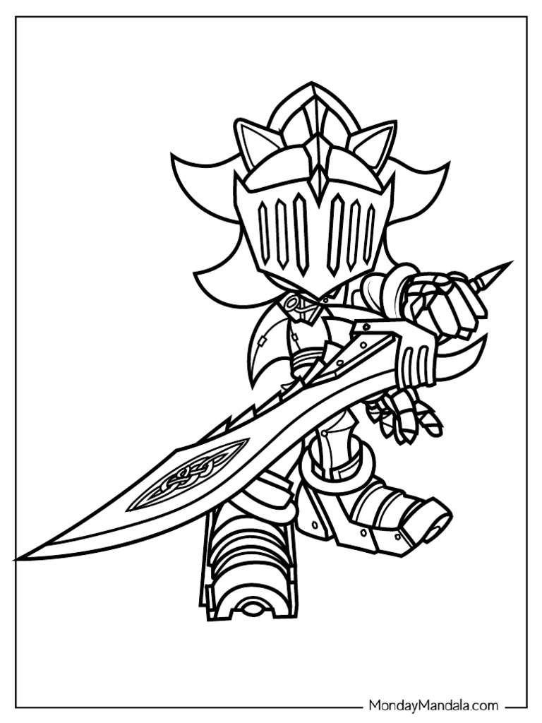 Coloring Page of Sir Lancelot Shadow | PDF
