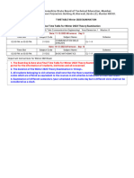 Time Table For Winter 2023 Theory Examination