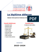 Exposé Sur La Légitime Défense DPSC