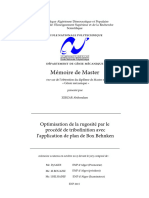 Mémoire de Master: Optimisation de La Rugosité Par Le Procédé de Tribofinition Avec L'application de Plan de Box Behnken