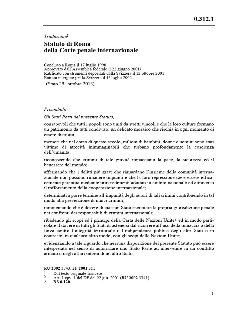 Statuto Di Roma | PDF