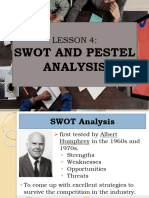 OM Lesson 4 PESTEL and SWOT Analysis