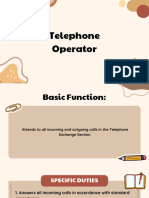 Telephone Operator