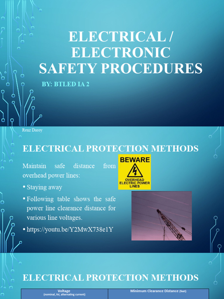 Safety Procedures PDF Electrical Engineering Electricity
