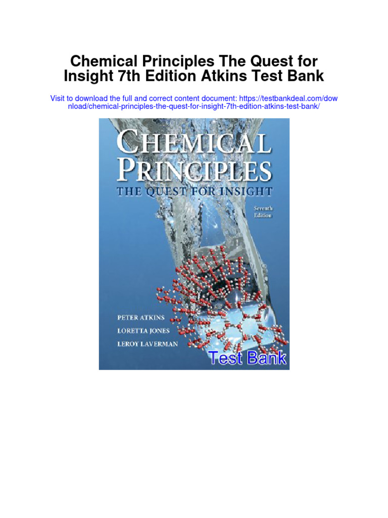 Chemical Principles The Quest For Insight 7th Edition Atkins Test Bank