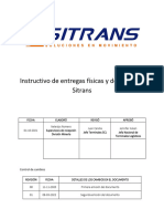 Instructivo de Entregas Físicas y Documental Sitrans V2021