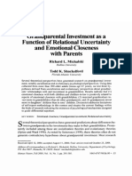 Grandparental Investment As A Function of Relationak Uncertainty and Emotional Closeness With Parents