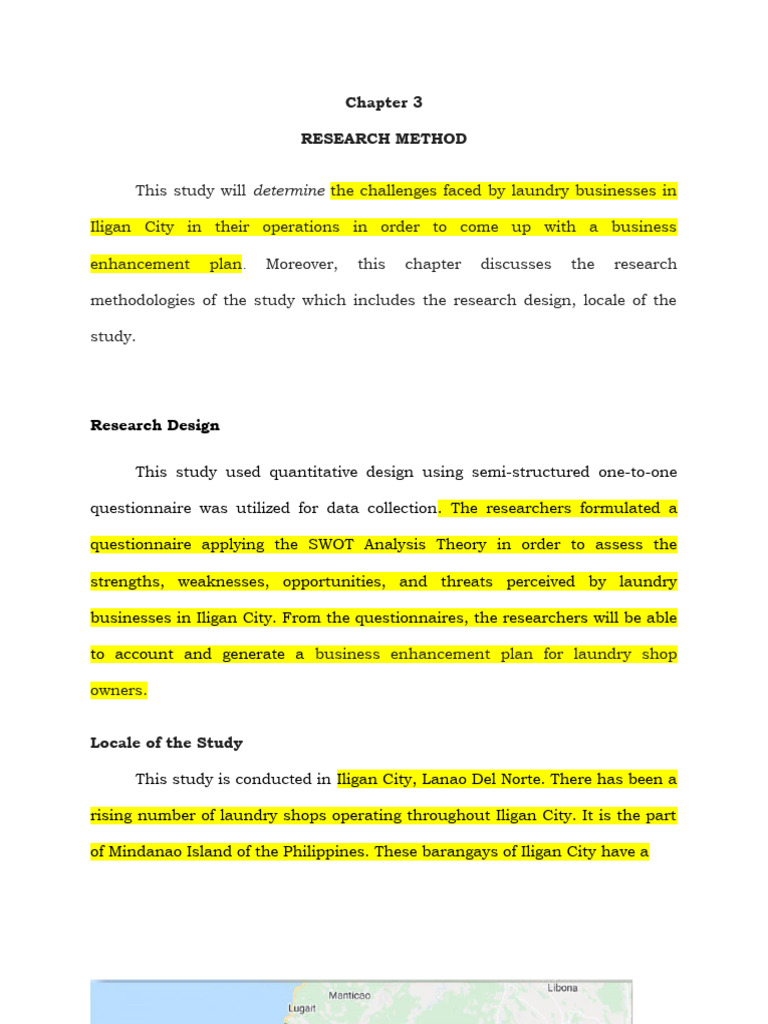 Chapter 3 TEMPLATE | PDF | Questionnaire | Methodology