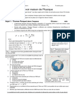 Champ Et Gravitation Exam