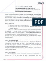 Edital Do Exame de Seleção para Ingresso No Mestrado Ou No Doutorado em