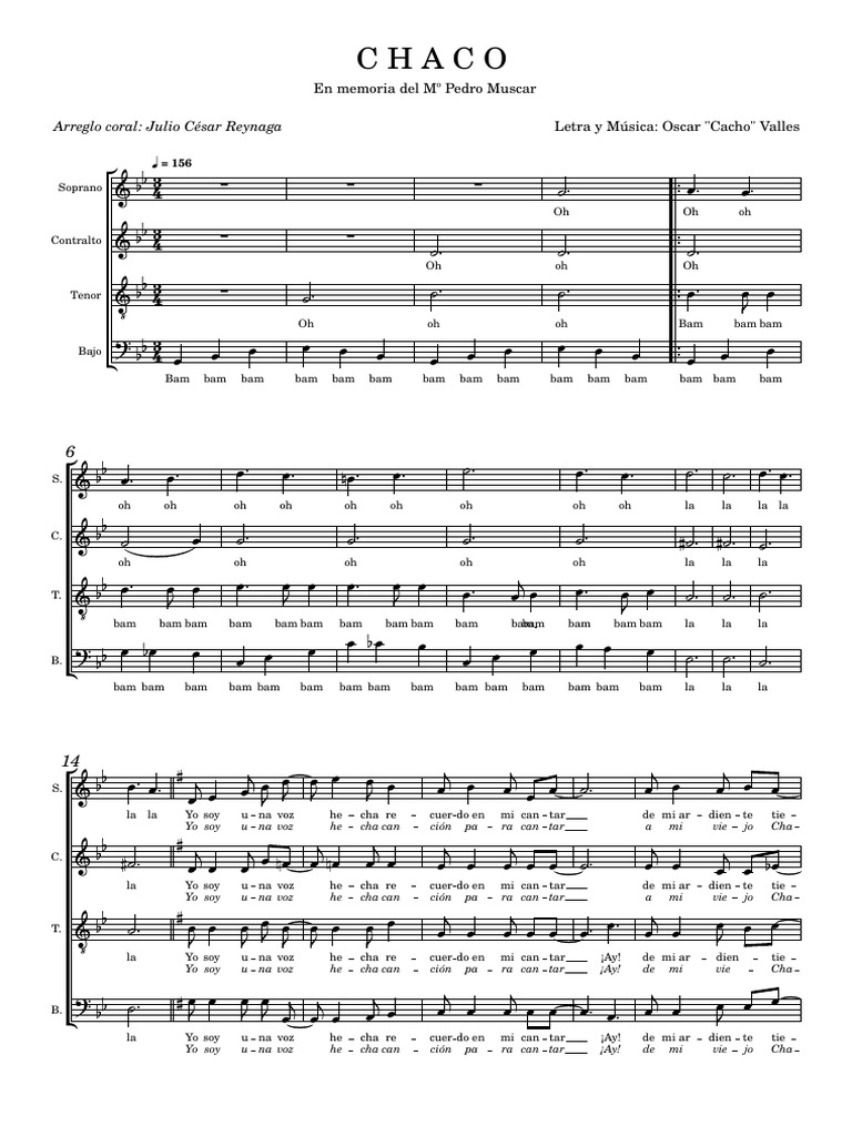 Letra y Música de 