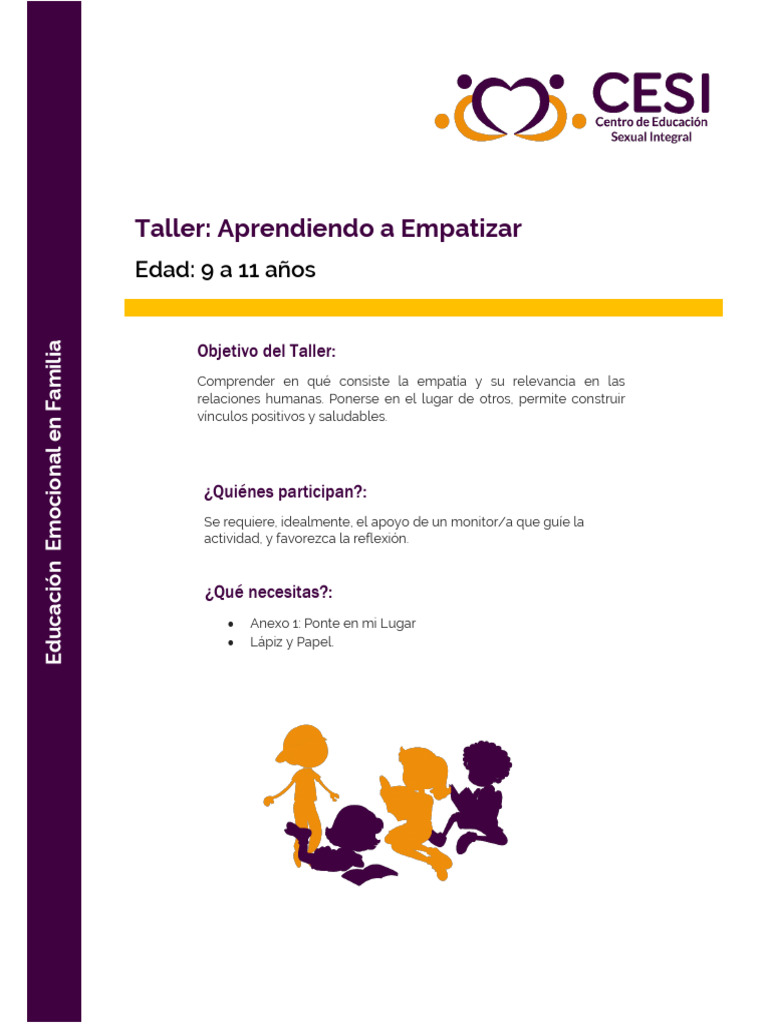 Taller de Empatía para Niños | PDF | Empatía | Las emociones