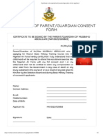 Attestation of Parent/Guardian Consent Form