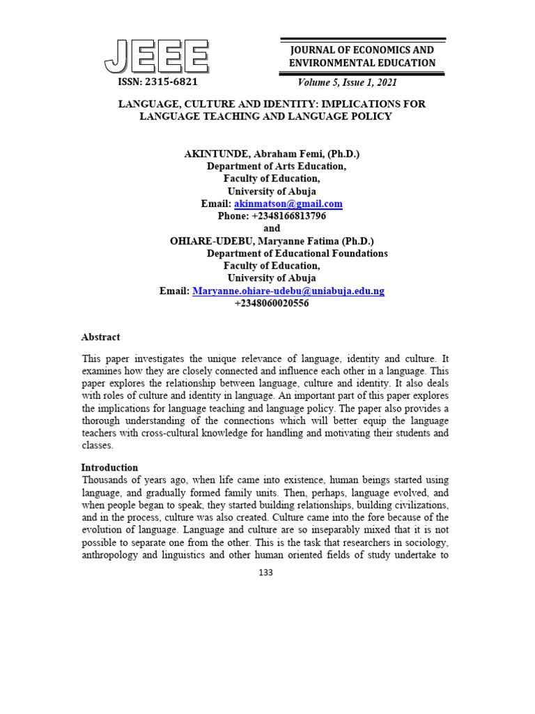 حديث PDF Identity (Social Science) Teaching Method