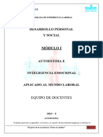 Modulo I Autoestima e Inteligencia Emocional