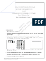 General Mathematics Model Paper X (Paper I)