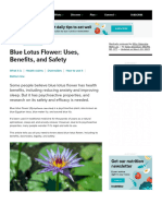 Blue Lotus Flower: Uses, Benefits, and Safety: What It Is Health Claims  Downsides How To Use It Bottom Line, PDF, Psychoactive Drugs