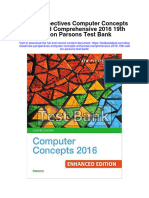 New Perspectives Computer Concepts Enhanced Comprehensive 2016 19th Edition Parsons Test Bank